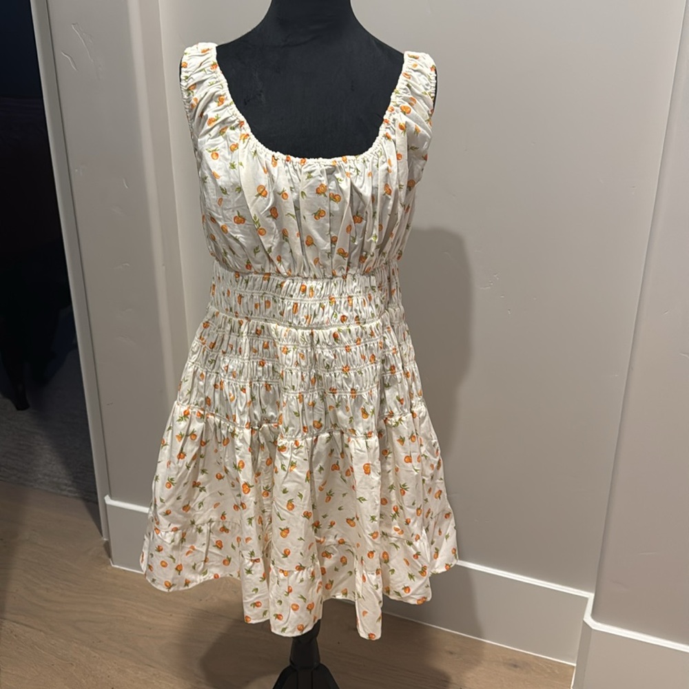 H&M dress with oranges